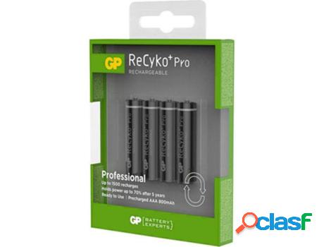 Pilas recargable recyko+ r03 800mah blist-4