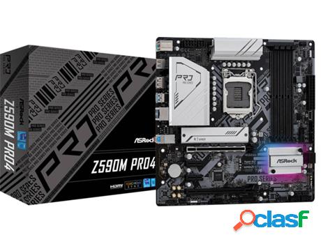 Placa Base ASROCK Z590M PRO4 (Socket LGA 1200 - Intel Z590 -