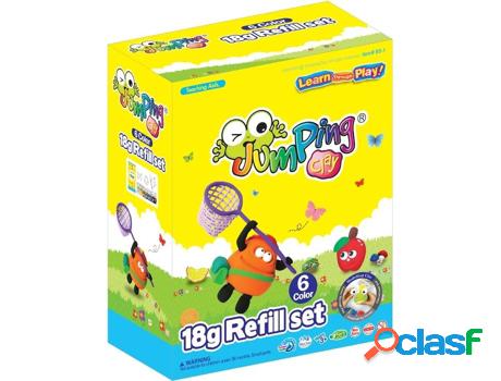 Plastilina JUMPINGCLAY Conjunto de Recargas (18 g - 6 und)