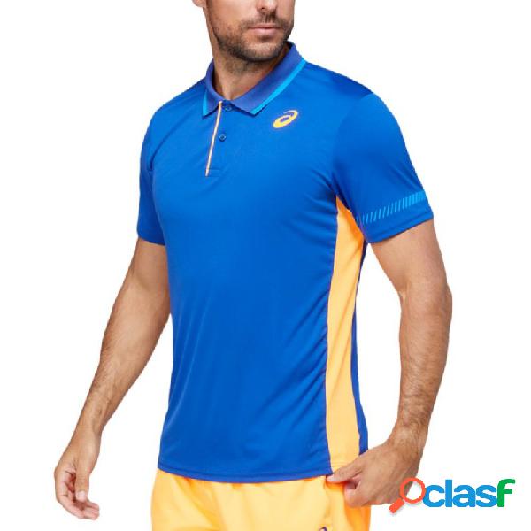 Polo asics padel monaco blue orange xl