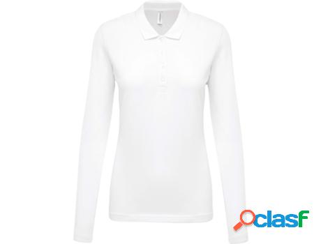 Polo de Mujer Slim-Fit Kariban Piqué Blanc (Tam: XS)