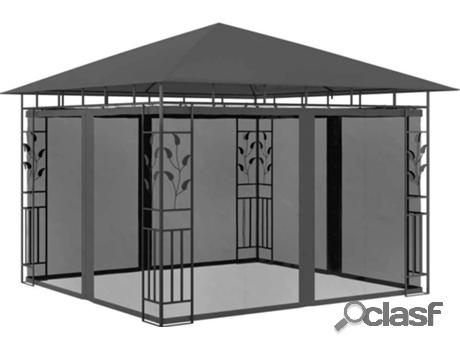 Pérgola VIDAXL (Gris - Tela - 300x300x273 cm)