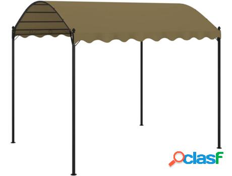 Pérgola VIDAXL (Gris Topo - Tela - 4x3x2.6 m)