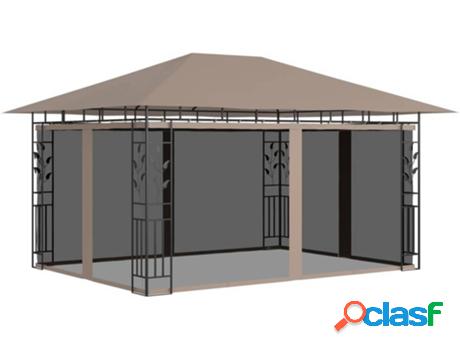 Pérgola VIDAXL Mosquitera (Gris Topo - Tela - 400x300x273