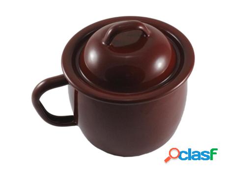 Puchero esmalte marron 1,5 l 14 cm