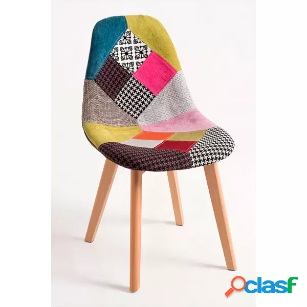 RegalosMiguel - Silla Kelen Patchwork - Patchwork Rose
