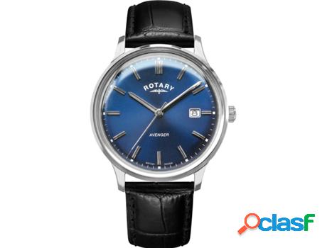 Reloj ROTARY Hombre (Piel Genuína - Negro)