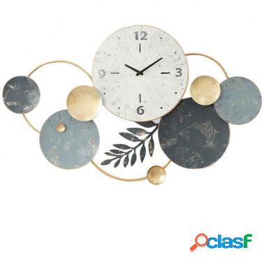 Reloj de pared con panel decorativo