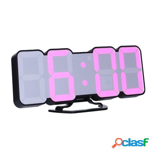 Reloj despertador LED RGB digital con control remoto