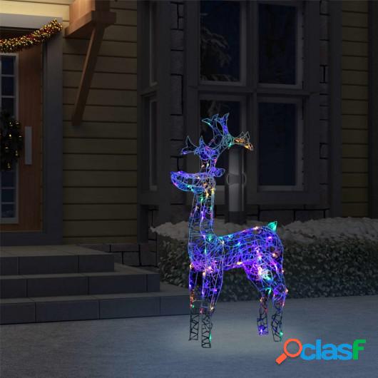 Reno decorativo navideño 90 LED 60x16x100 cm acrílico