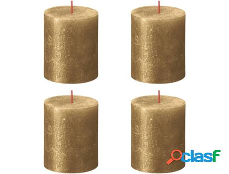 Set 4 velas BOLSIUS Shimmer Dorado (Dorado - Duración: 35h)
