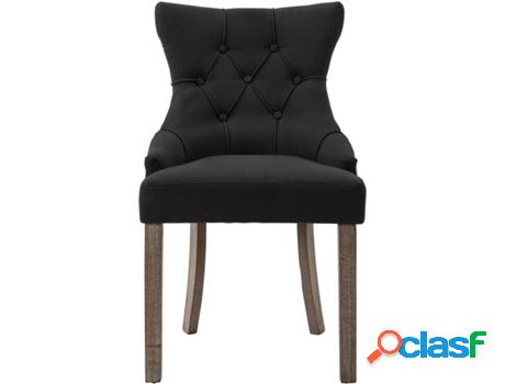 Silla VIDAXL 287942 (Negro - 53 x 65 x 91 cm - Tela)