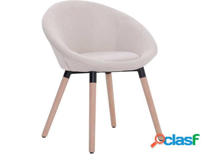 Silla de Comedor VIDAXL 283431 Tejido Beige