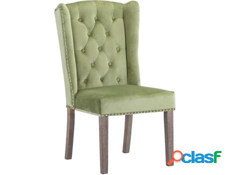 Silla de Comedor VIDAXL (Verde - Tela - 55 x 69 x 108.5 cm)