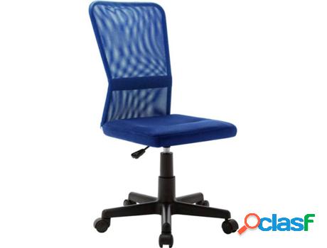 Silla de Escritorio Operativa VIDAXL Azul (Brazos Fijos -