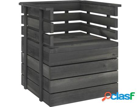 Silla de Jardín VIDAXL (Gris - Madera - 70 x 65 x 71.5 cm)