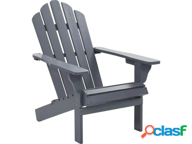 Silla de jardín VIDAXL Madera Gris