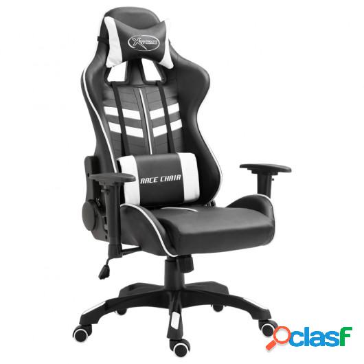 Silla gaming de escritorio blanca PU