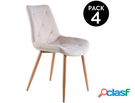 Sillas ABECEDARIO Beige (Madera, Tejido, Metal - 53 x 85 x