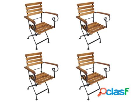 Sillas VIDAXL de jardín plegables 4 uds