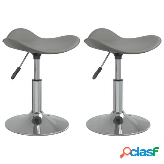 Sillas de comedor 2 uds acero cromado y cuero artificial