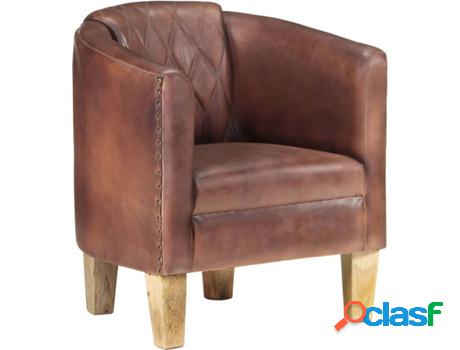 Sillón VIDAXL 321869 Cuero Marrón