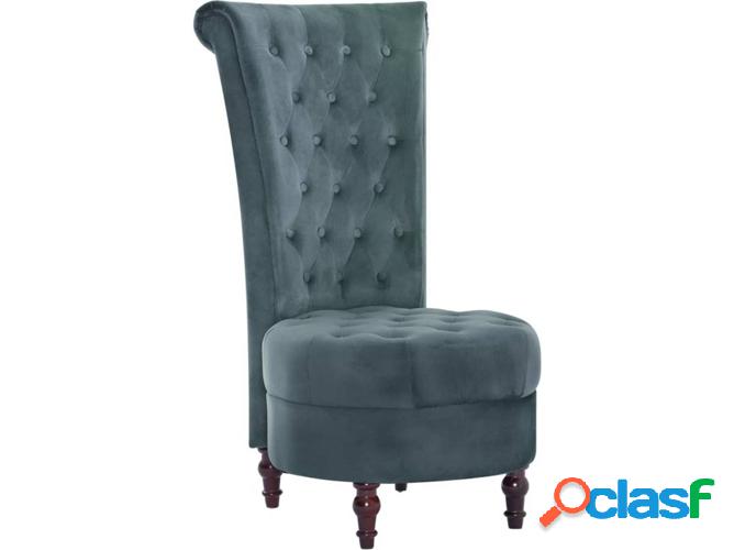 Sillón VIDAXL con respaldo alto terciopelo verde