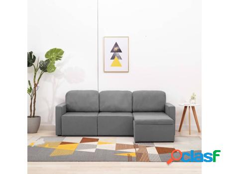 Sofá-Cama VIDAXL 288783 Tela Gris (Plazas: 3)