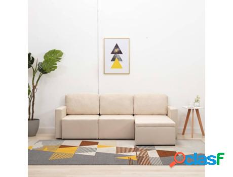 Sofá-Cama VIDAXL 288786 Tela Beige (Plazas: 3)