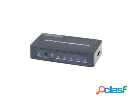 Switcher 5 entradas- 1 salida HDMI2.0 HDCP2.2 4K60HZ