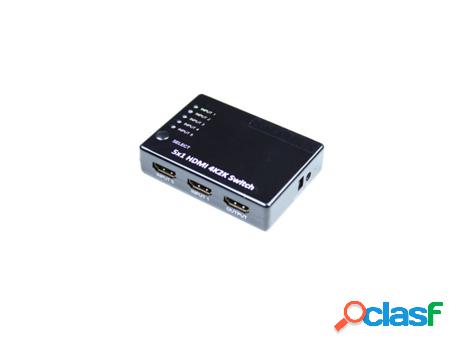 Switcher HDMI 5 entradas- 1 salida Ultra HD 4Kx2K