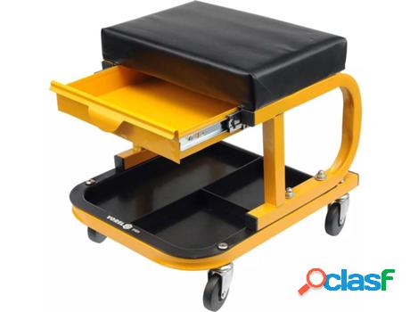 Taburete de Taller VOREL con Cajón (Cuero Artificial -