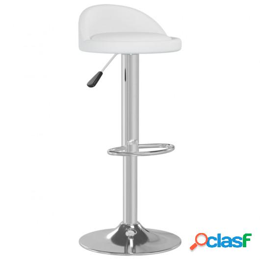 Taburete de cocina cuero sintético blanco