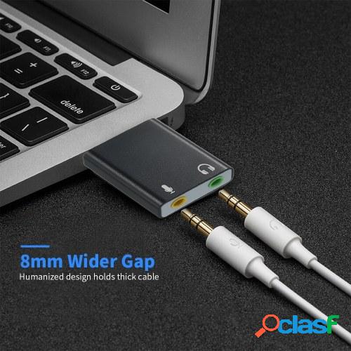 Tarjeta de sonido externa USB 7.1 USB a 3.5 mm Auricular