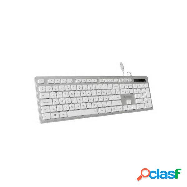 Teclado Subblim Wired Ergo Keys Silent Flat HQ/ Plata