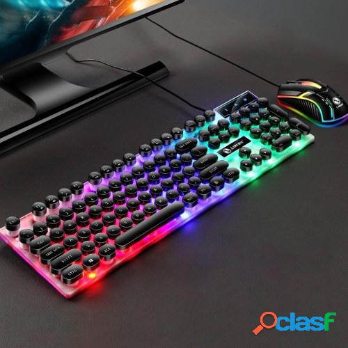 Teclado con cable Combo de ratón Teclado retroiluminado con