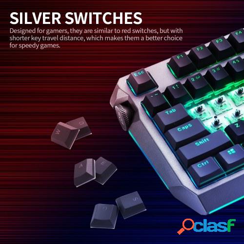 Teclado mecánico Motospeed CK80 Teclado retroiluminado RGB