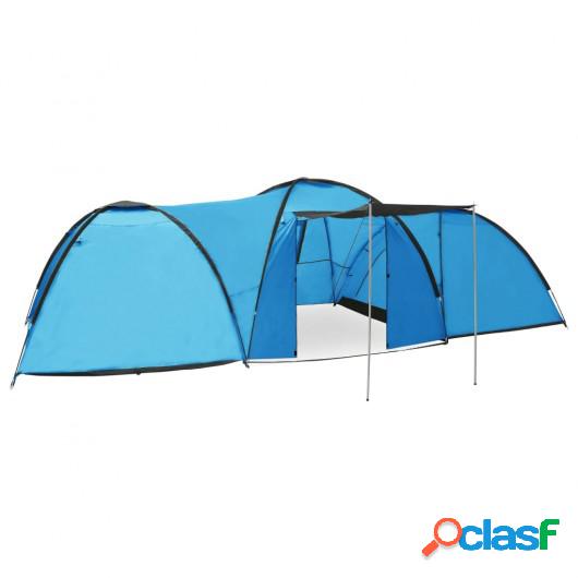 Tienda de campaña tipo iglú 8 personas azul 650x240x190 cm