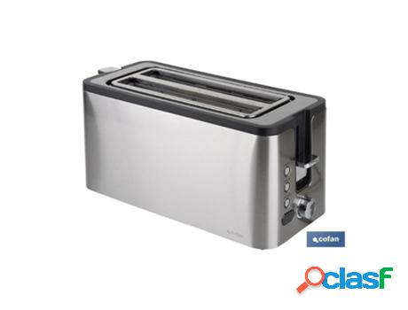 Tostador antihuellas 2 ranuras grandes modelo pasiego acero