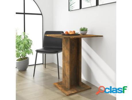 Vidaxl Mesa De Bistró Madera Contrachapada Roble Ahumado