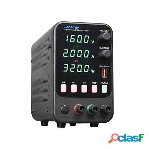 WANPTEK Banco DC fuente de alimentación Variable 160V 2A