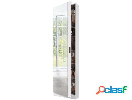 Zapatera HABITDESIGN 1 Madera Blanco (Blanco Brillo -