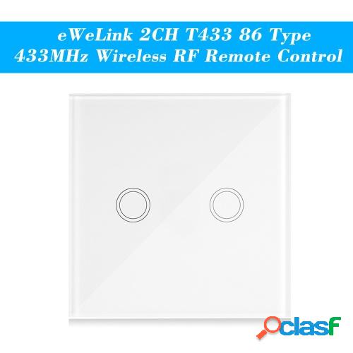 eWeLink 2CH T433 86 Tipo Panel táctil de pared de lujo