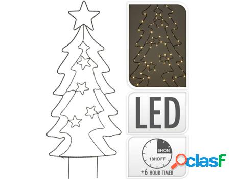 Árbol de Navidad AMBIANCE 90 luces LED (Negro - 36x85cm)