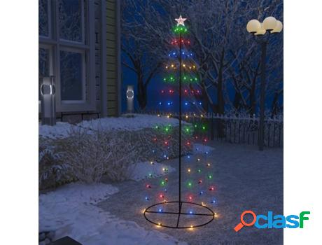 Árbol de Navidad VIDAXL 100 Luces LED Multicolor (PVC -