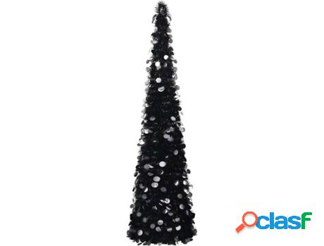 Árbol de Navidad VIDAXL Pop-up (PET - Negro - 180 cm)