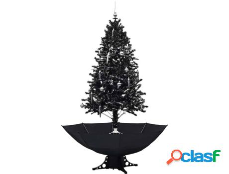 Árbol de Navidad VIDAXL con Nieve (Negro - 115x190 cm)