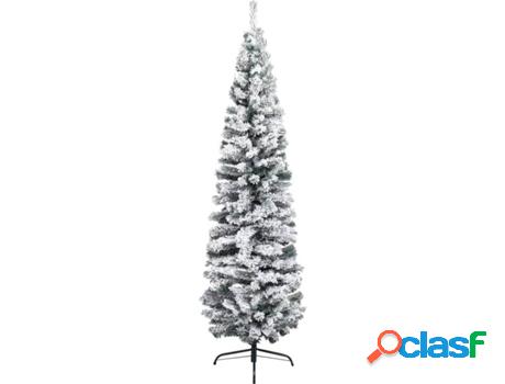 Árbol de Navidad VIDAXL con Nieve (Verde - 55x210 cm)