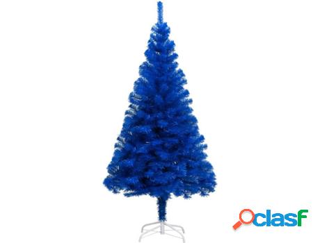 Árbol de Navidad VIDAXL con Soporte (Azul - 75x150 cm)