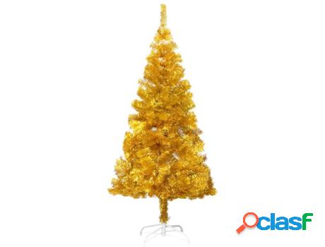 Árbol de Navidad VIDAXL con Soporte (Dorado - 75x150 cm)